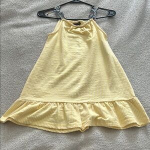 Girls Vince Camuto Yellow Sleeveless Dress with Ruffle Hem